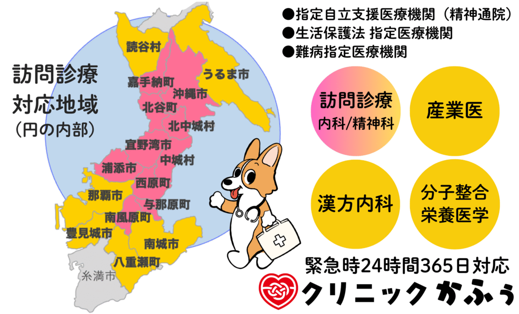 クリニックかふぅ　訪問診療対応地域
